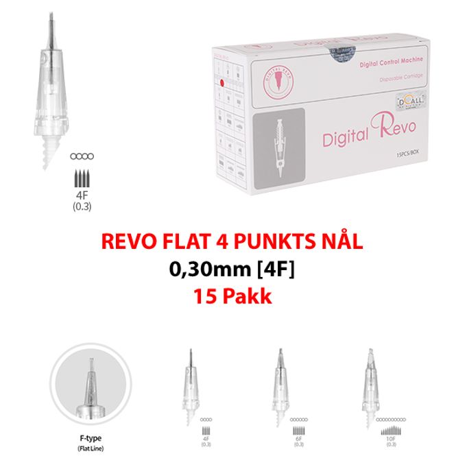 Hovedbilde DO-DIGITAL REVO FLAT 4 PUNKTS NÅL 0,3mm [4F] (15 ...