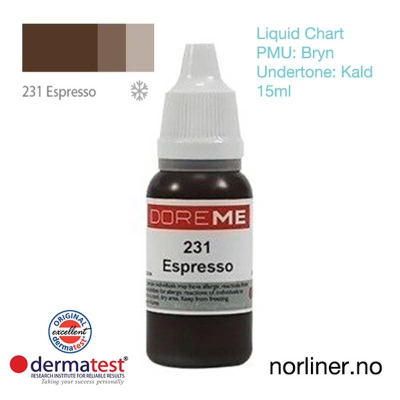 Hovedbilde MT-DOREME #231 Espresso til PMU Bryn [Liquid Chart] 15ml