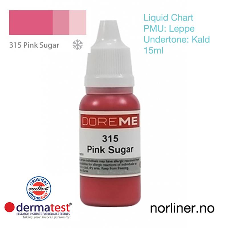 MT-DOREME #315 Pink Sugar til PMU Leppe [Liquid Chart] 15ml